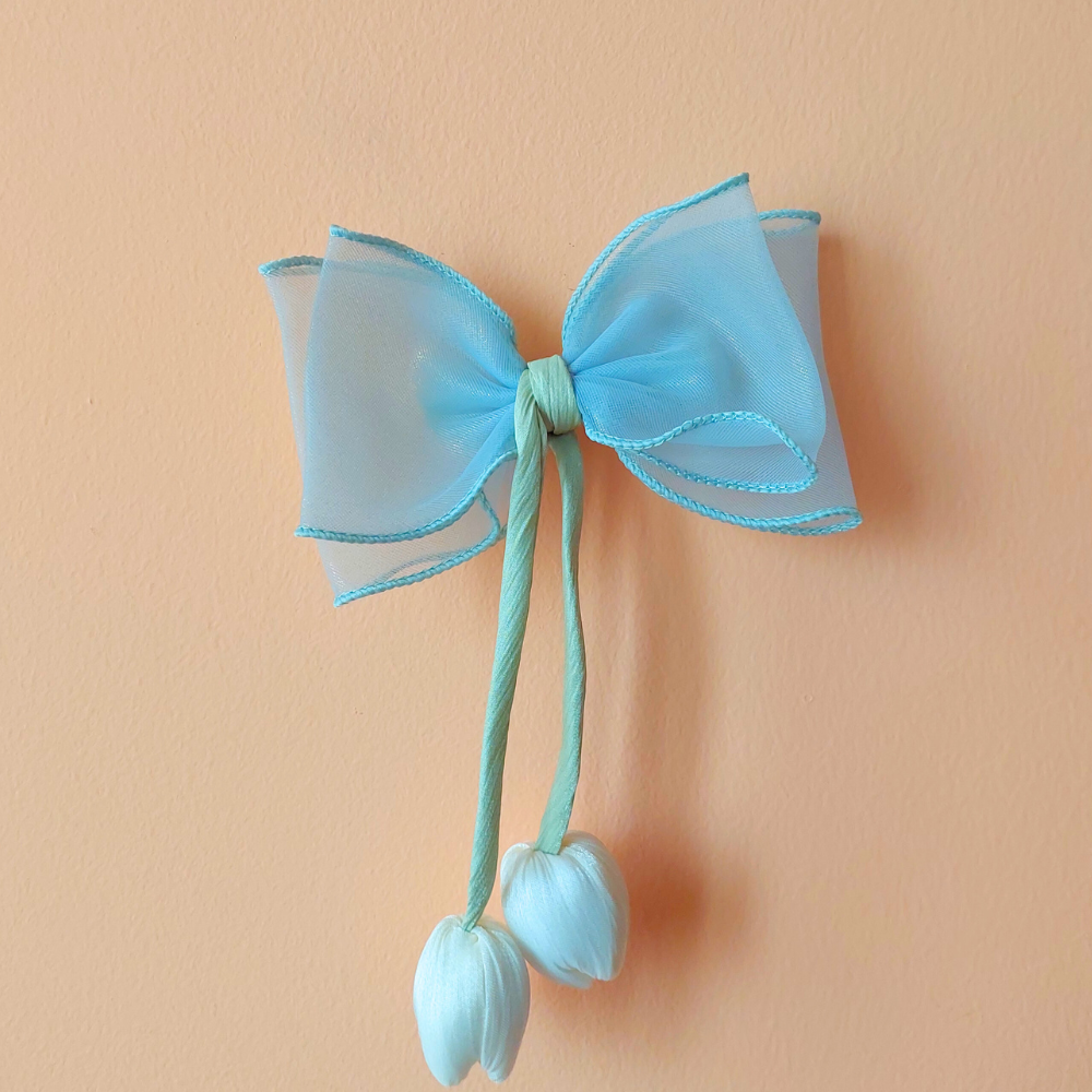 Powder Green Tulip Bows