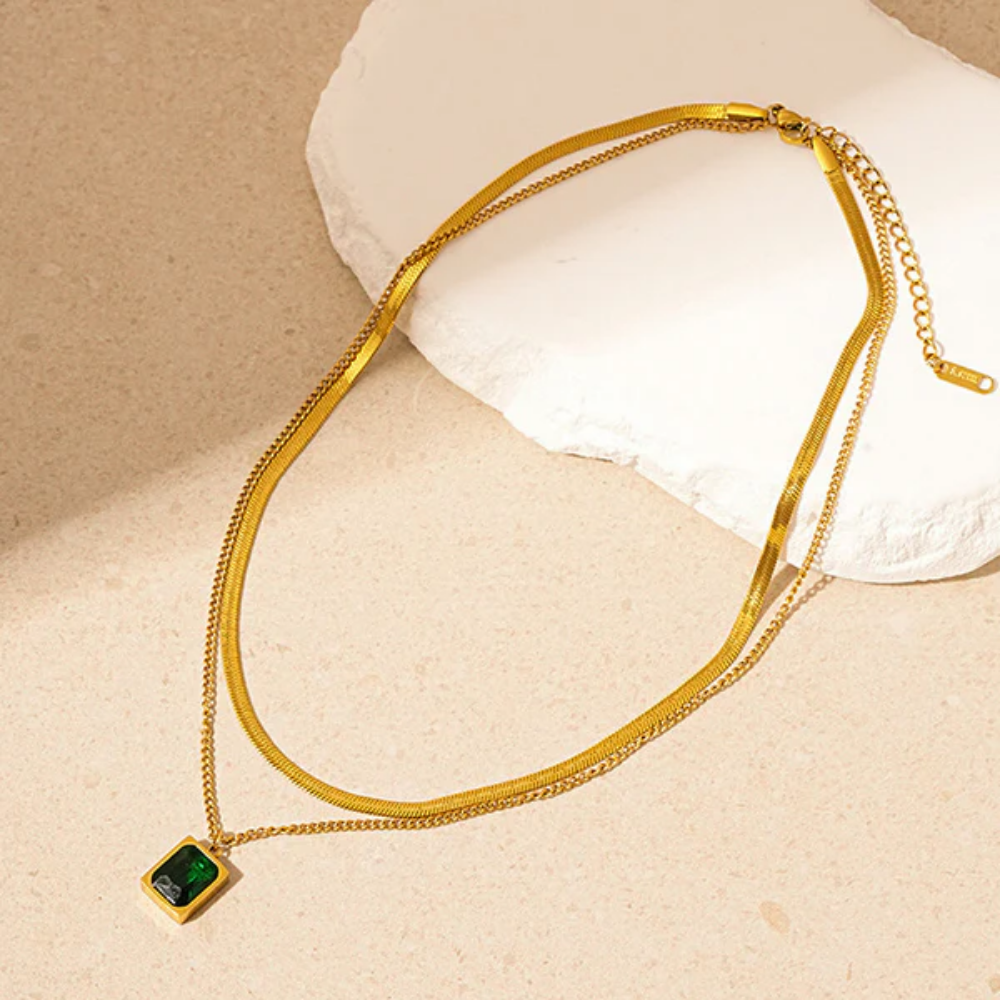 Green Emerald Necklace