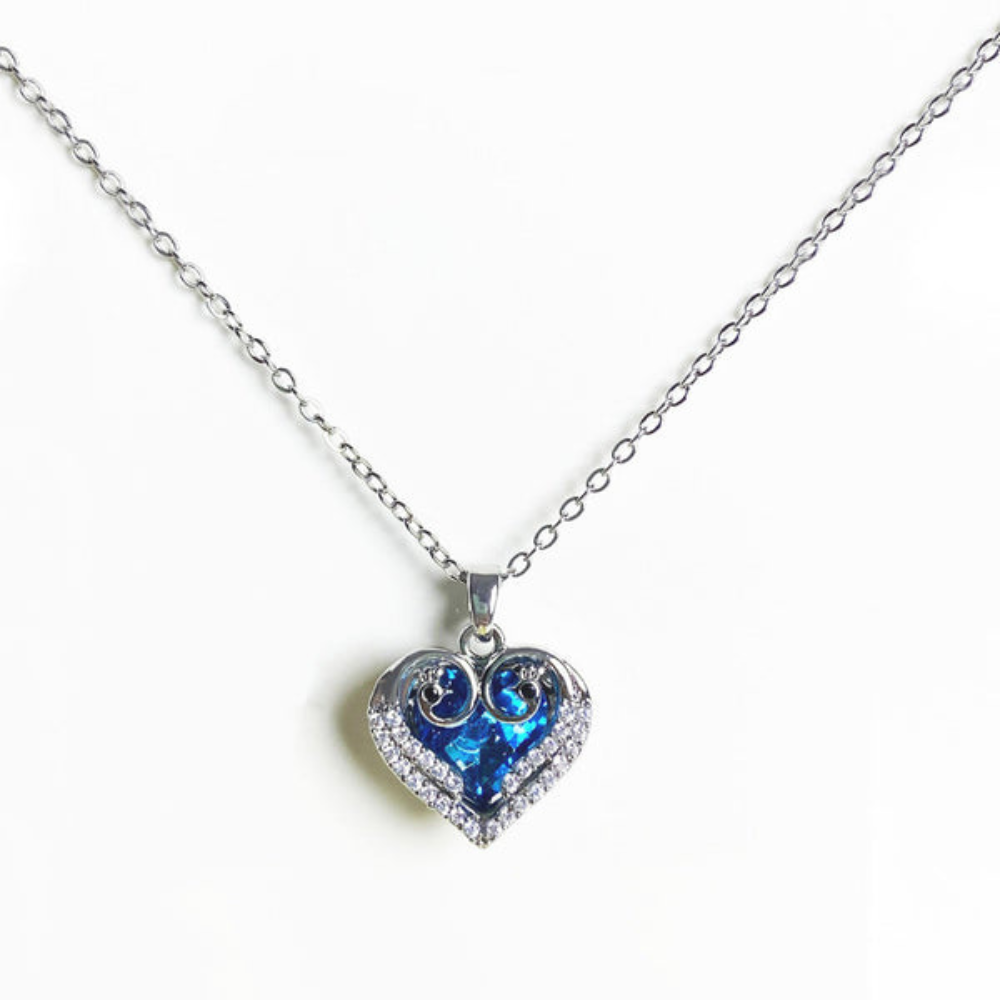 Blue Heart Necklace