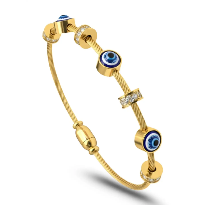 Evil Eye Bangle Bracelet