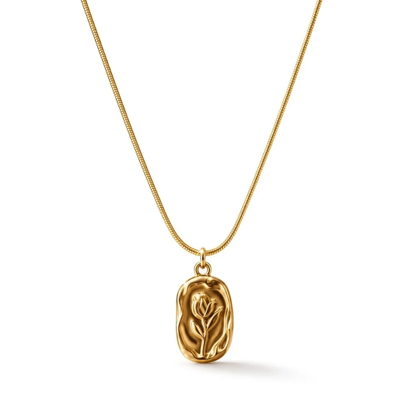 Eternal Bloom Tulip Pendant Necklace