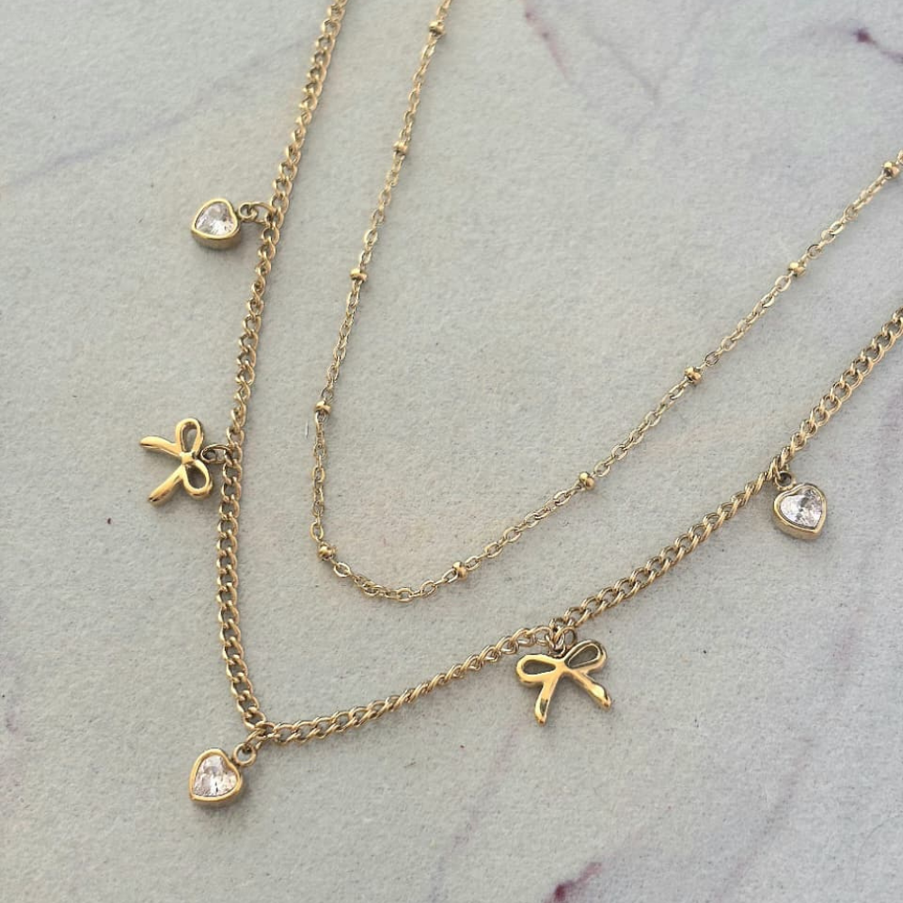 Heart Strings Layered Necklace