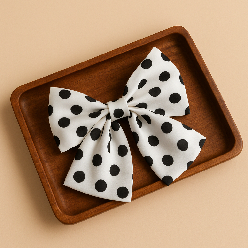 Polka Dot Bow Clip