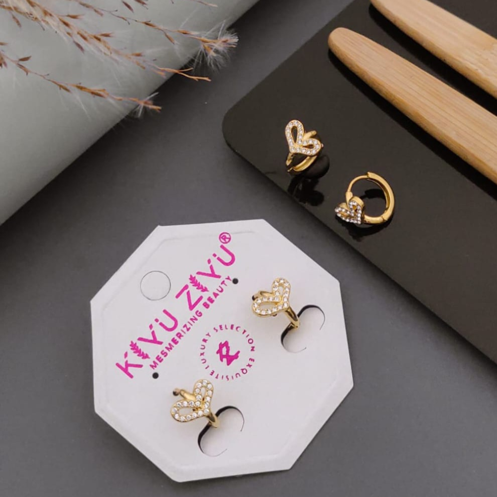 Anti Tarnish 18K Gold Plated Stainless Steel Huggie Earring