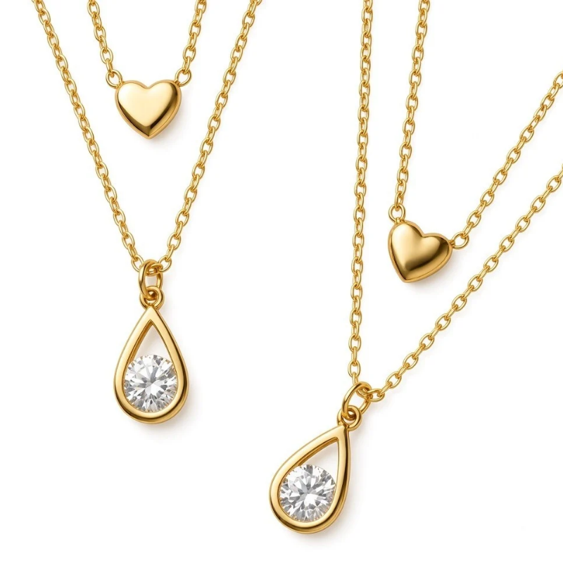 Love Drop Layered Necklace
