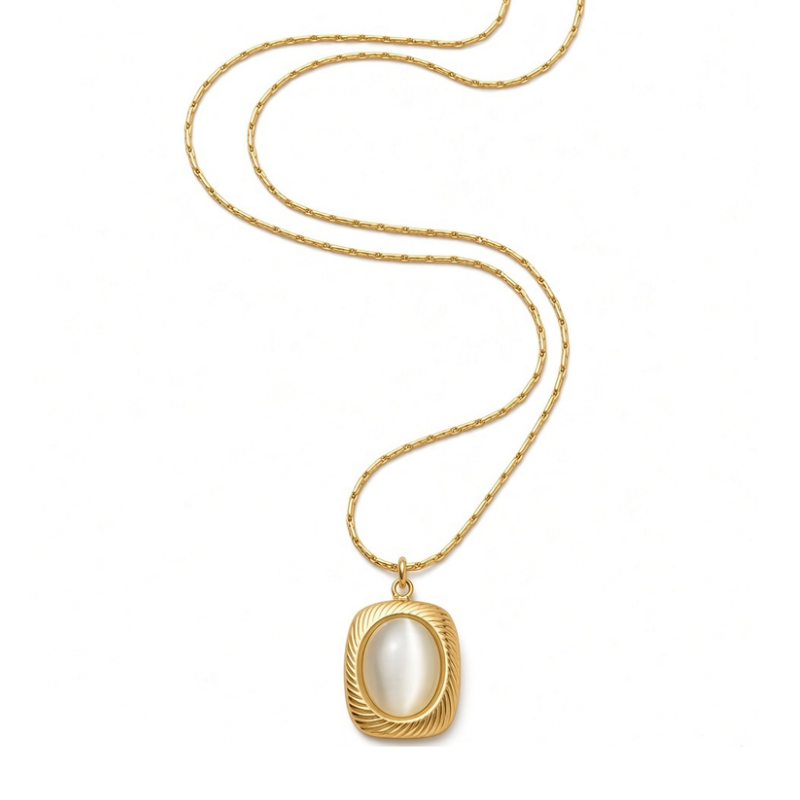 Opal Glow Pendant Necklace