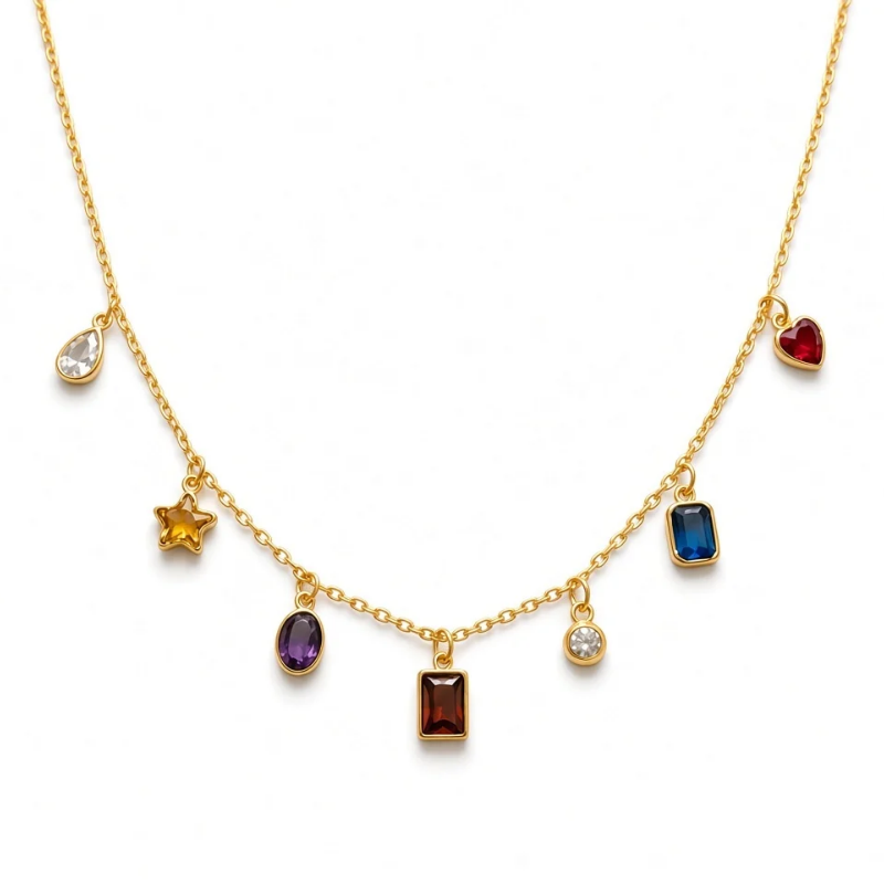 Rainbow Charm Necklace