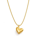 Puffy Heart Pendant Necklace