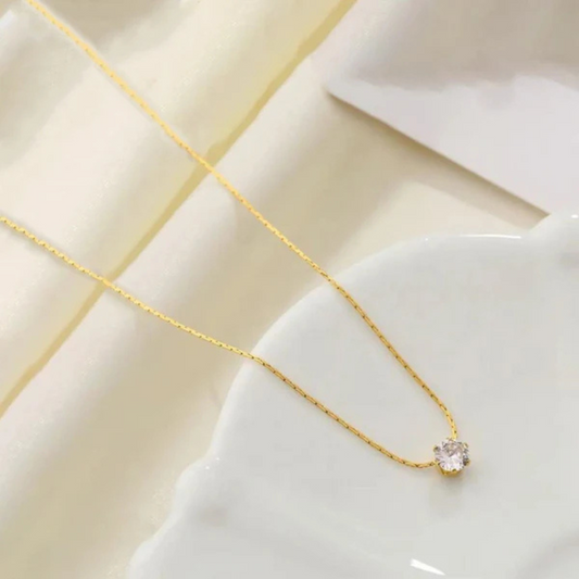 Delicate Diamond Studded Necklace